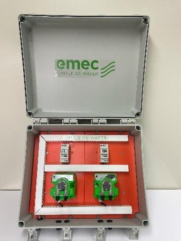 Sistema automatizado de dosagem de biocidas e algicidas FINEAMIN